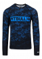 Preview: PitBull Rashguard Langarmshirt Hex Camo Hilltop blau